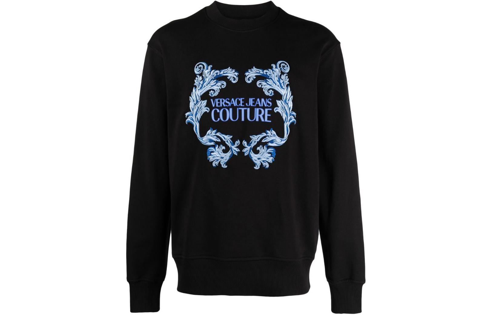 Хлопковый свитшот с вышитым принтом VERSACE JEANS COUTURE, черный
Хлопковый свитшот с вышитым принтом VERSACE JEANS COUTURE, черный