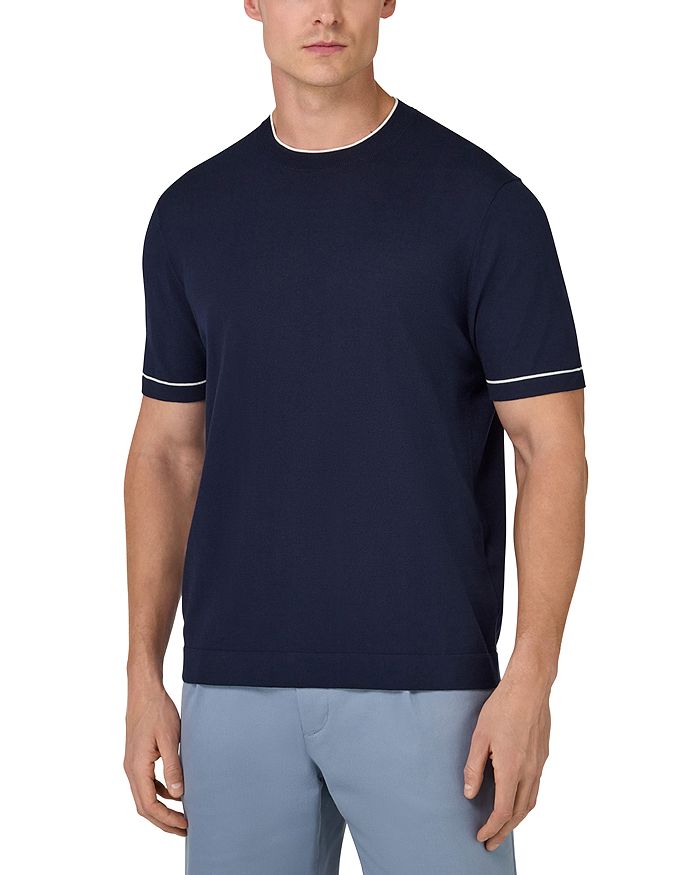 Хлопковая футболка из крепового трикотажа Boggi Milano, синий
Хлопковая футболка из крепового трикотажа Boggi Milano, синий