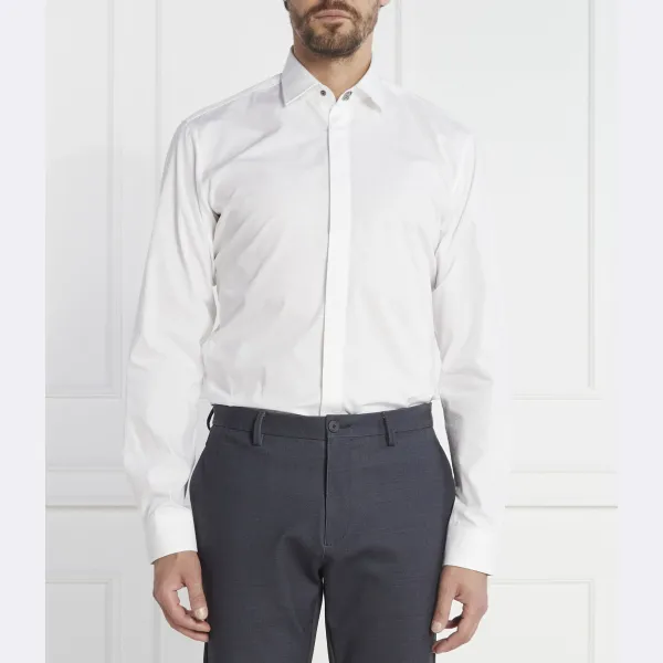 Рубашка Vasco современного кроя легко гладить Hugo, белый 
Рубашка Vasco современного кроя легко гладить Hugo, белый