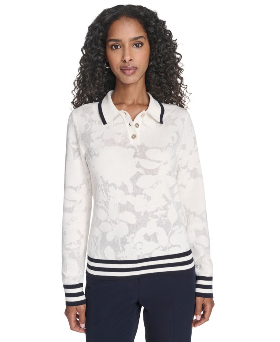 Женский жаккардовый свитер с длинными рукавами и цветочным принтом Tommy Hilfiger, Ivory
Женский жаккардовый свитер с длинными рукавами и цветочным принтом Tommy Hilfiger, Ivory