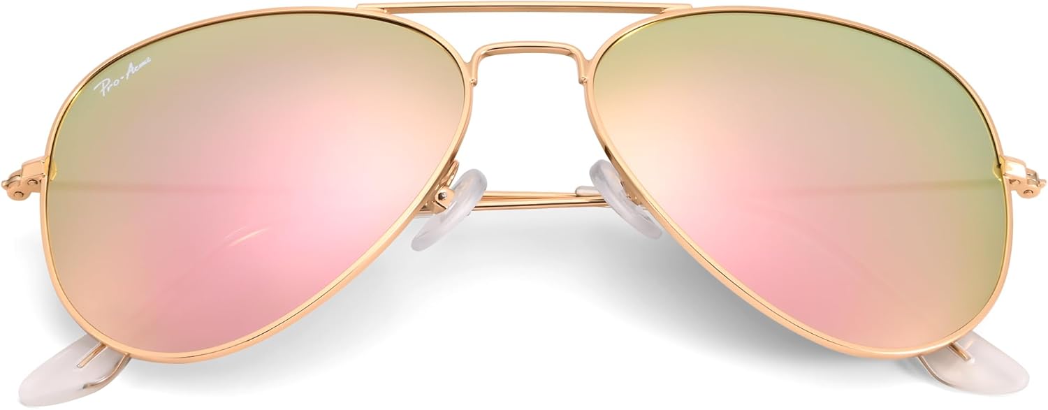 Поляризованные солнцезащитные очки-авиаторы Pro Acme Classic для женщин и мужчин, легкая металлическая оправа в стиле «пилот», защита от УФ-излучения UV400, ширина линз 58 мм, A | Gold Frame| Pink Lens
Поляризованные солнцезащитные очки-авиаторы Pro Acme Classic для женщин и мужчин, легкая металлическая оправа в стиле «пилот», защита от УФ-излучения UV400, ширина линз 58 мм, A | Gold Frame| Pink Lens