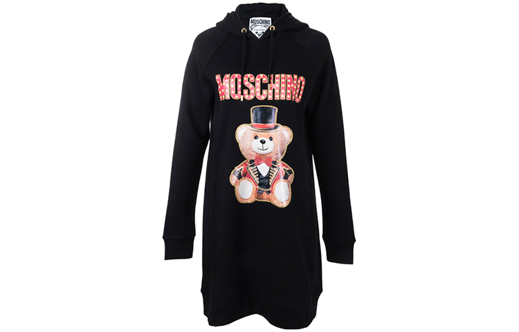 Женское черное платье с длинными рукавами MOSCHINO
Женское черное платье с длинными рукавами MOSCHINO
