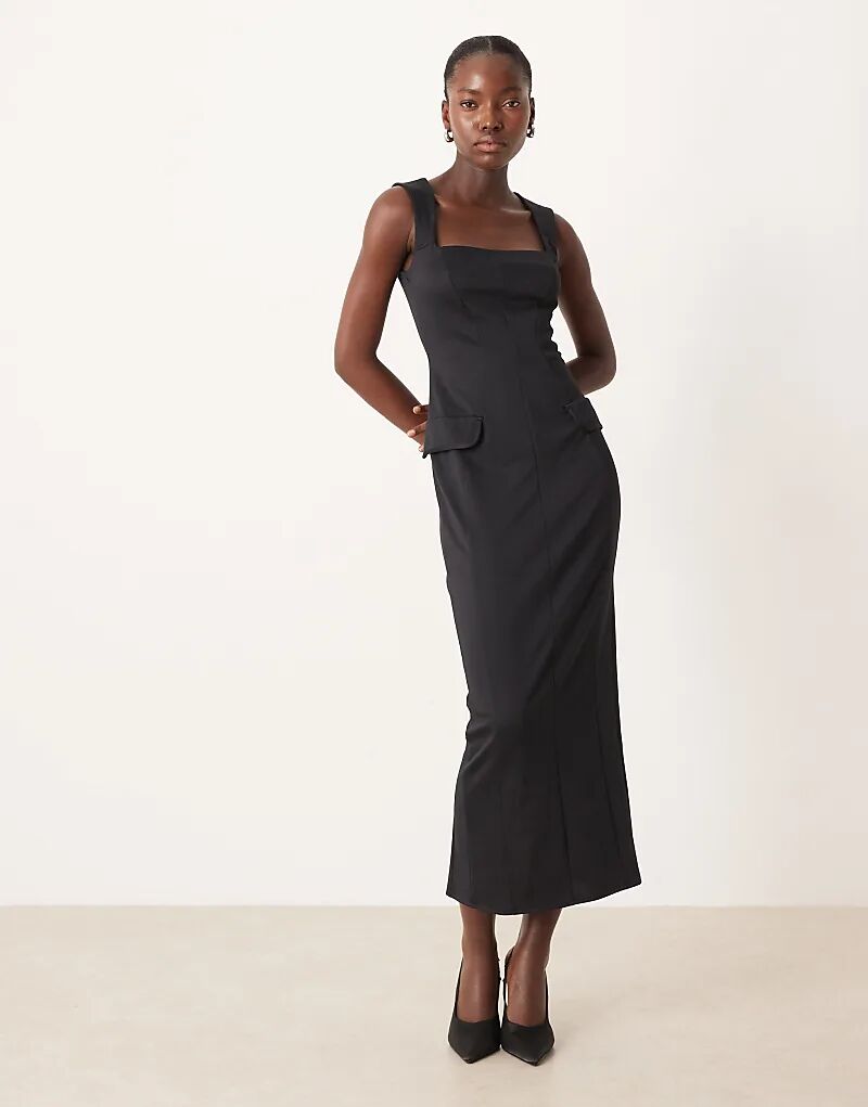 Рабочая миди-юбка с квадратным вырезом и швами ASOS DESIGN черного цвета
Рабочая миди-юбка с квадратным вырезом и швами ASOS DESIGN черного цвета