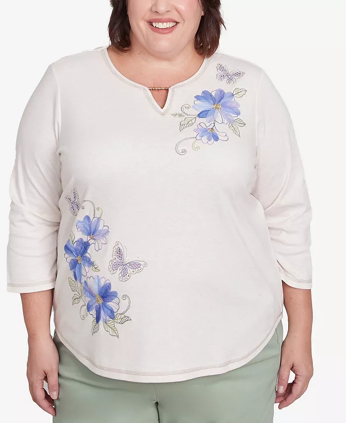 Асимметричный топ Santa Fe с цветочной вышивкой и бабочками размера плюс Alfred Dunner, коричневый/бежевый
Асимметричный топ Santa Fe с цветочной вышивкой и бабочками размера плюс Alfred Dunner, коричневый/бежевый