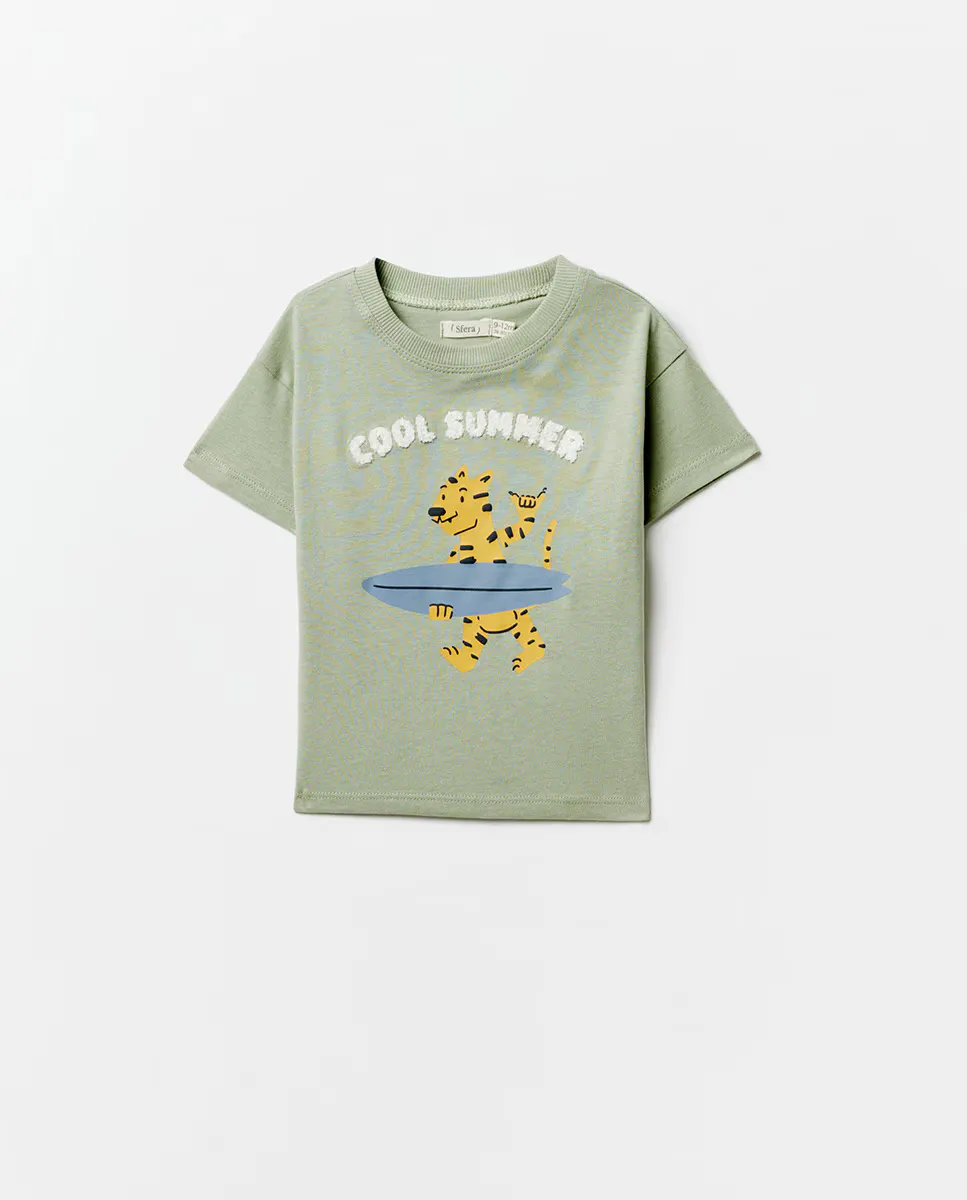 Футболка с тигром серфера Sfera, цвет Kaki
Футболка с тигром серфера Sfera, цвет Kaki