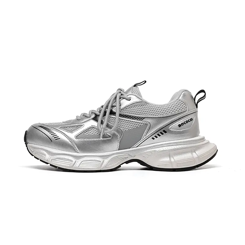 Кроссовки мужские толстые низкие серебристо-серый Angelmix
Кроссовки мужские толстые низкие серебристо-серый Angelmix