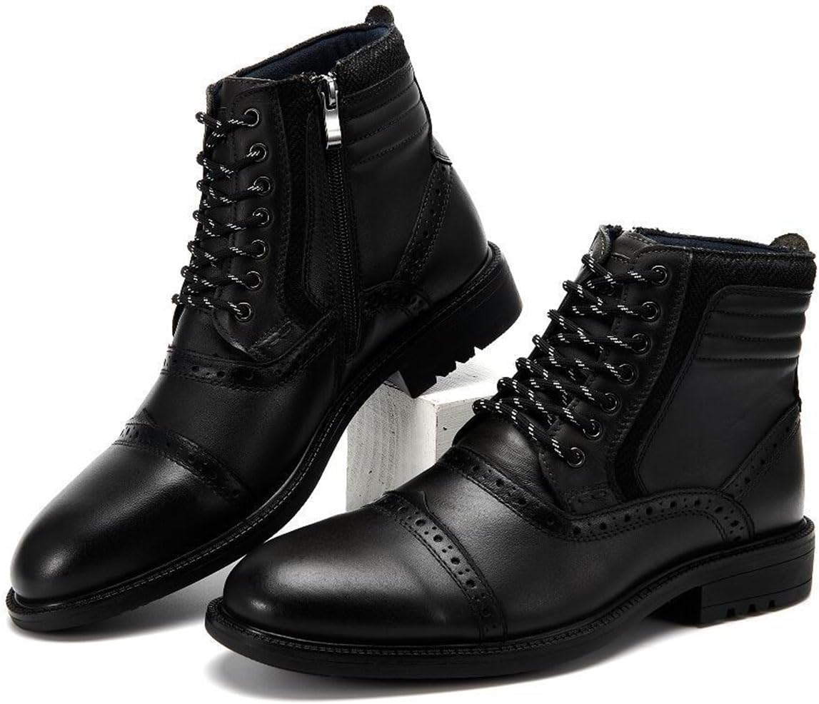 Мужские кожаные ботинки TNXZ с боковой молнией, носком-каплей, шнуровкой для вечернего, рабочего и повседневного стиля, черный
Мужские кожаные ботинки TNXZ с боковой молнией, носком-каплей, шнуровкой для вечернего, рабочего и повседневного стиля, черный