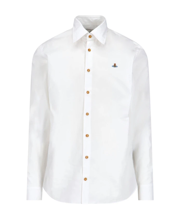 Белая хлопковая рубашка с логотипом Vivienne Westwood, белый
Белая хлопковая рубашка с логотипом Vivienne Westwood, белый