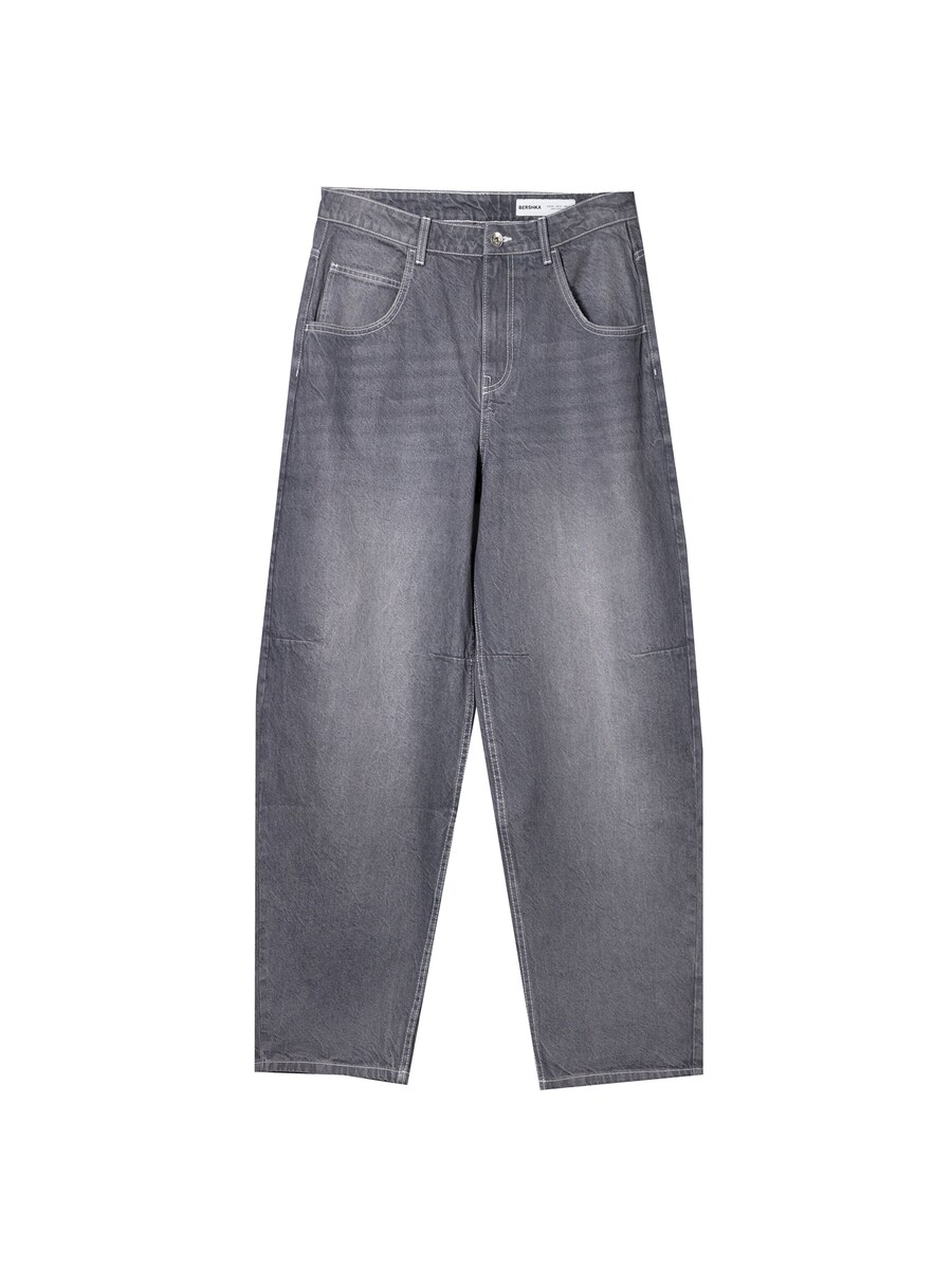 Джинсы свободного кроя Bershka, серый деним
Джинсы свободного кроя Bershka, серый деним