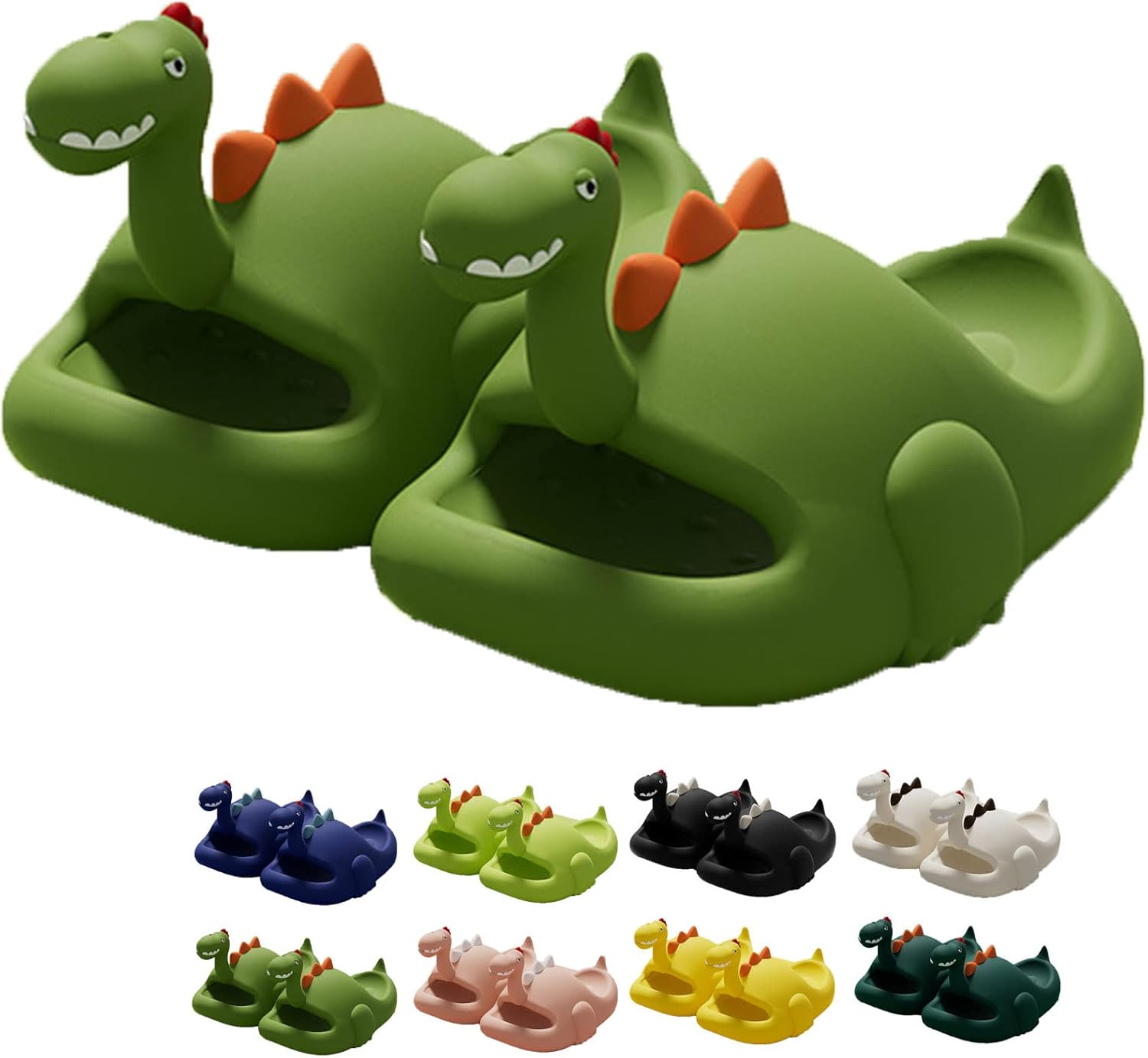 Тапочки с динозаврами, шлепанцы «Облако динозавров», милые мультяшные противоскользящие шлепанцы с открытым носком, летние домашние и уличные пляжные сандалии для взрослых и детей Spacebuyer, темно-зеленый
Тапочки с динозаврами, шлепанцы «Облако динозавров», милые мультяшные противоскользящие шлепанцы с открытым носком, летние домашние и уличные пляжные сандалии для взрослых и детей Spacebuyer, темно-зеленый