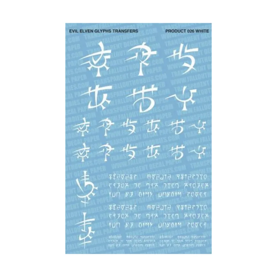 Злые эльфийские глифы — белые, Decals - Space Elven & Alien
Злые эльфийские глифы — белые, Decals - Space Elven & Alien