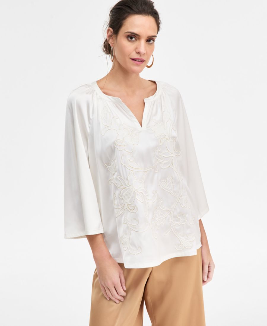 Женская вышитая блузка с ажурной отделкой JM Collection, Neo Natural
Женская вышитая блузка с ажурной отделкой JM Collection, Neo Natural