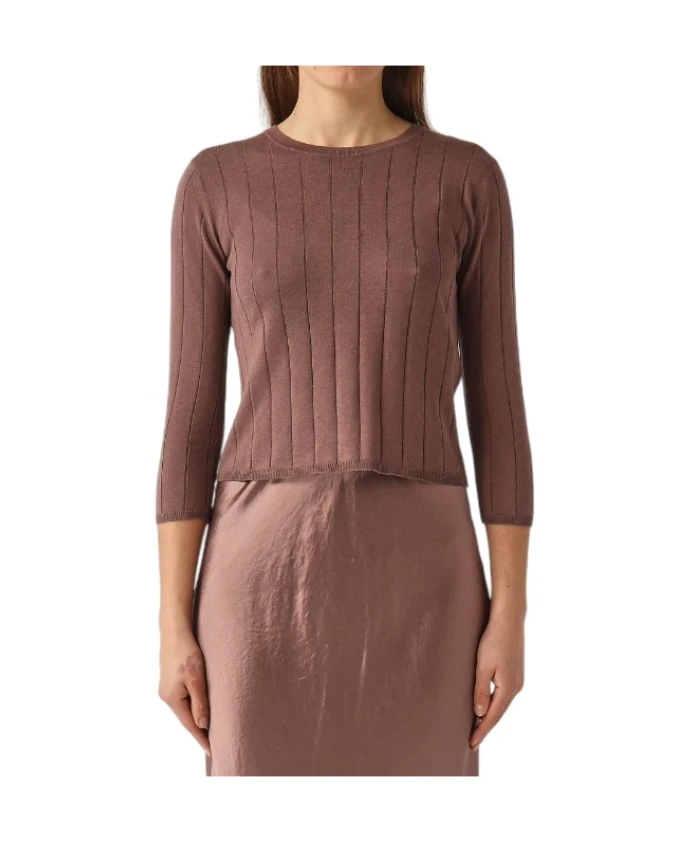 Шелковый пуловер с круглым вырезом Max Mara, фиолетовый
Шелковый пуловер с круглым вырезом Max Mara, фиолетовый