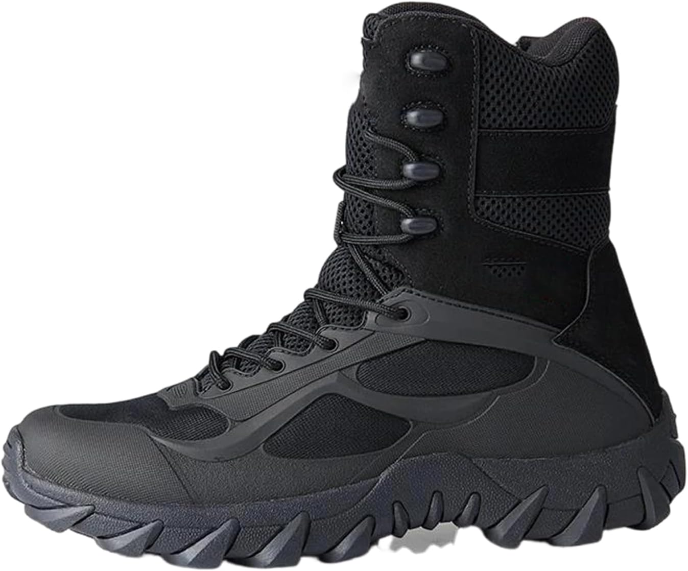 Мужские тактические ботинки Alloaone из микрофибры и кожи с платформенной подошвой, высокой голенью, для пустынного боя и охоты на открытом воздухе, черный
Мужские тактические ботинки Alloaone из микрофибры и кожи с платформенной подошвой, высокой голенью, для пустынного боя и охоты на открытом воздухе, черный