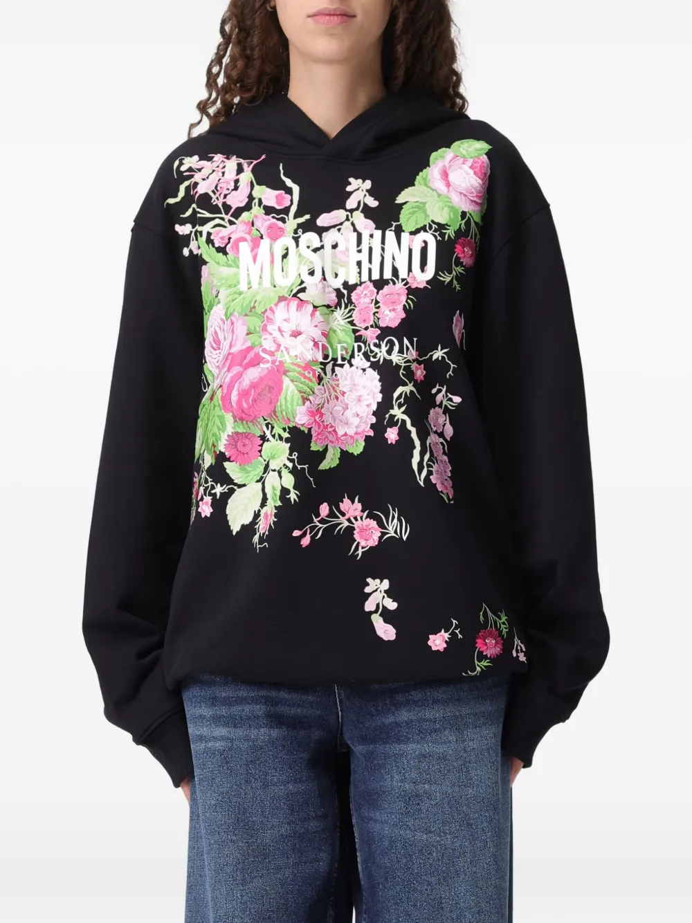 Худи с цветочным принтом Moschino, черный
Худи с цветочным принтом Moschino, черный