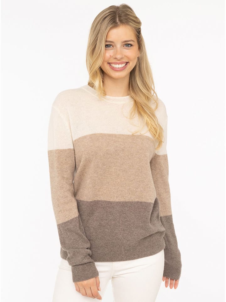 Кашемировый свитер бежевого/светло-коричневого цвета Zwillingsherz
Кашемировый свитер бежевого/светло-коричневого цвета Zwillingsherz