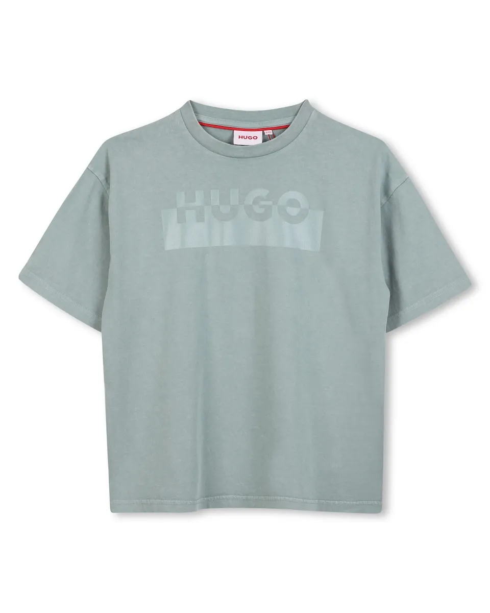 Детская футболка зеленого цвета из хлопка Hugo
Детская футболка зеленого цвета из хлопка Hugo