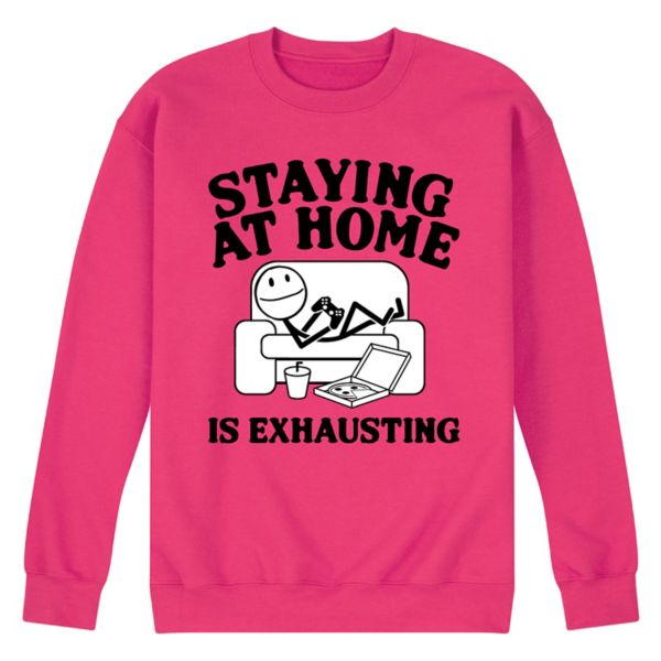 Мужская флисовая толстовка с надписью «Сижу дома устал» Licensed Character, пурпурный 
Мужская флисовая толстовка с надписью «Сижу дома устал» Licensed Character, пурпурный