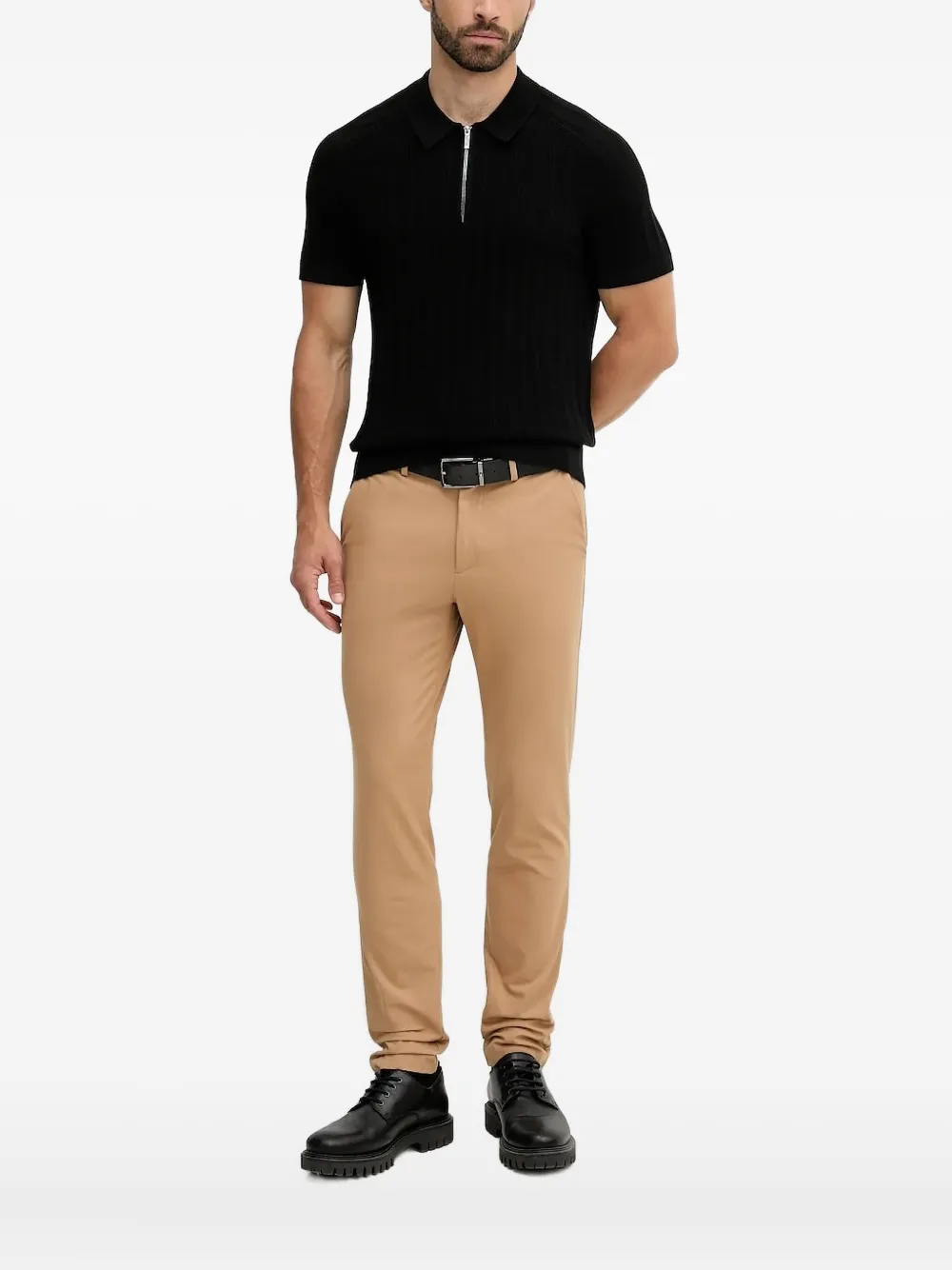 Рубашка-поло с застежкой-молнией в рубчик MICHAEL KORS, черный
Рубашка-поло с застежкой-молнией в рубчик MICHAEL KORS, черный