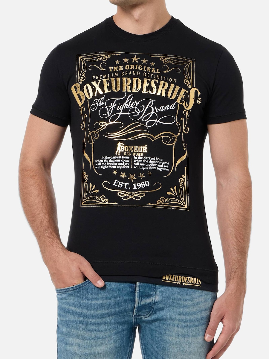 Рубашка Boxeur des Rues Printed Round Neck T-, черный
Рубашка Boxeur des Rues Printed Round Neck T-, черный