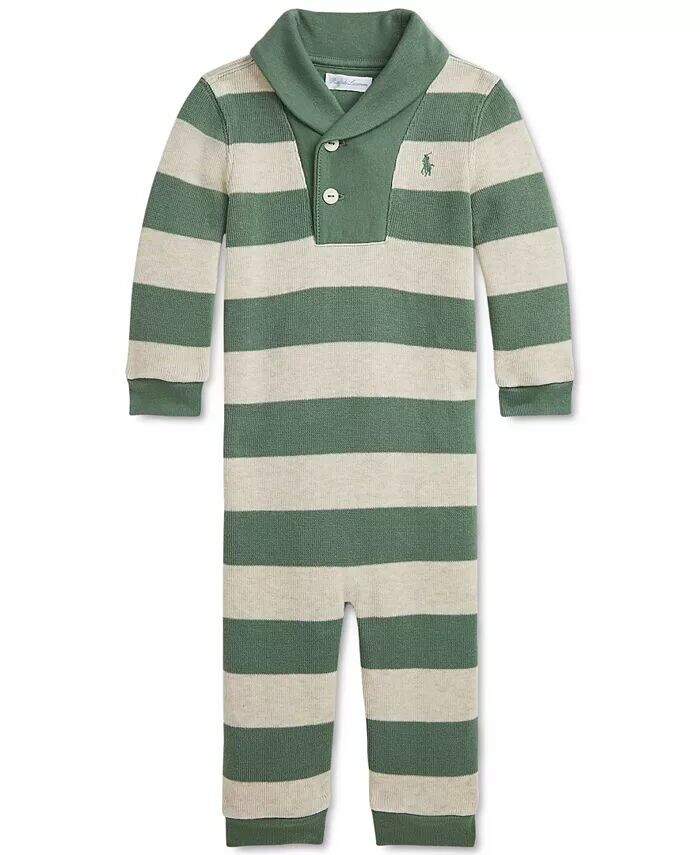 Детский хлопковый комбинезон в полоску Polo Ralph Lauren, мультиколор
Детский хлопковый комбинезон в полоску Polo Ralph Lauren, мультиколор
