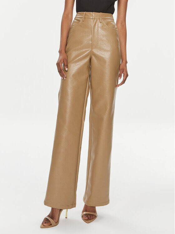 Брюки стандартного кроя из искусственной кожи Rotate, коричневый
Брюки стандартного кроя из искусственной кожи Rotate, коричневый