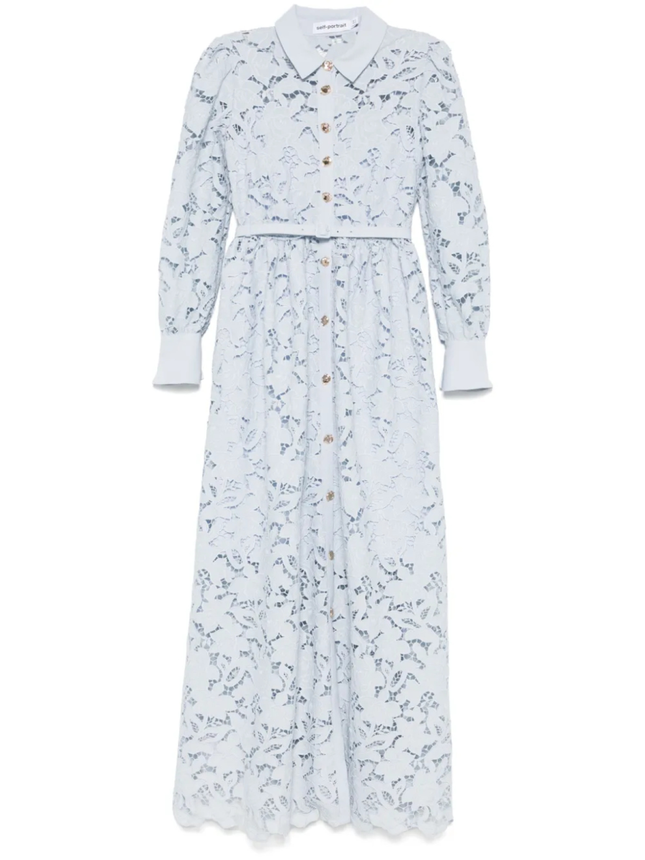 Платье макси с кружевным воротником Self-Portrait, синий
Платье макси с кружевным воротником Self-Portrait, синий