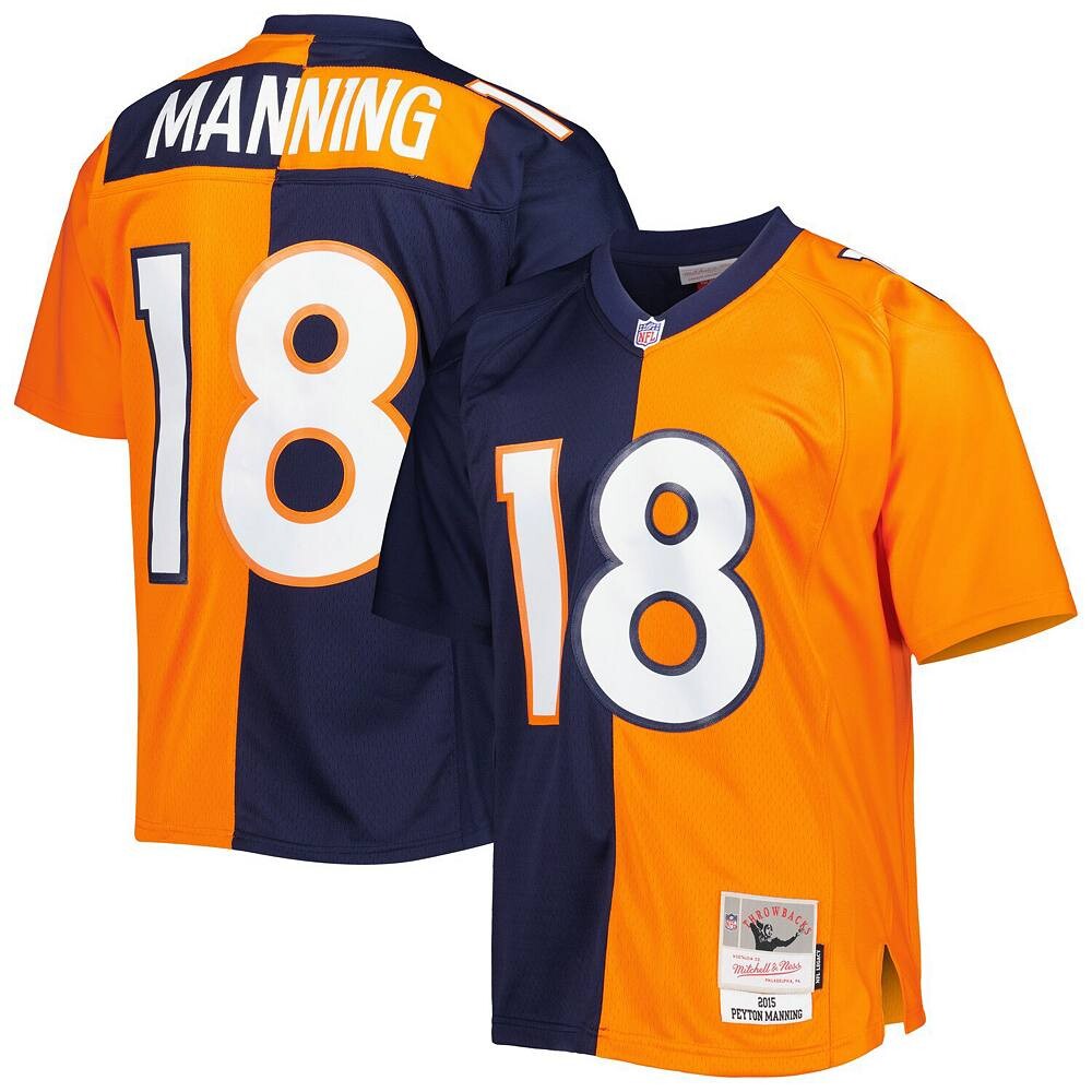 Мужская футболка Mitchell & Ness Peyton Manning Navy/Orange Denver Broncos 2015 Split Legacy Replica Jersey, цвет Den Navy
Мужская футболка Mitchell & Ness Peyton Manning Navy/Orange Denver Broncos 2015 Split Legacy Replica Jersey, цвет Den Navy