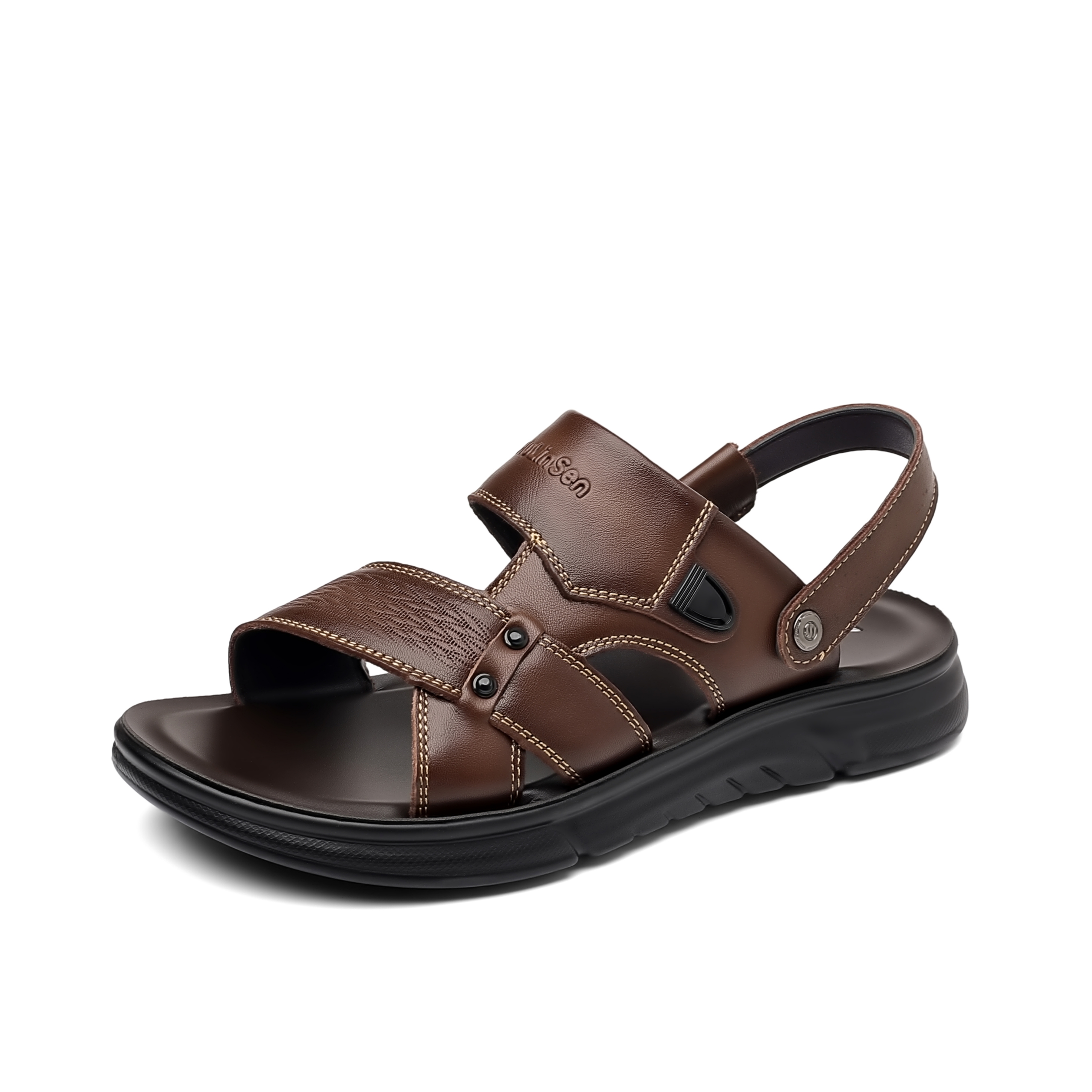 Mulinsen Пляжные сандалии мужские, черно-коричневые
Mulinsen Пляжные сандалии мужские, черно-коричневые