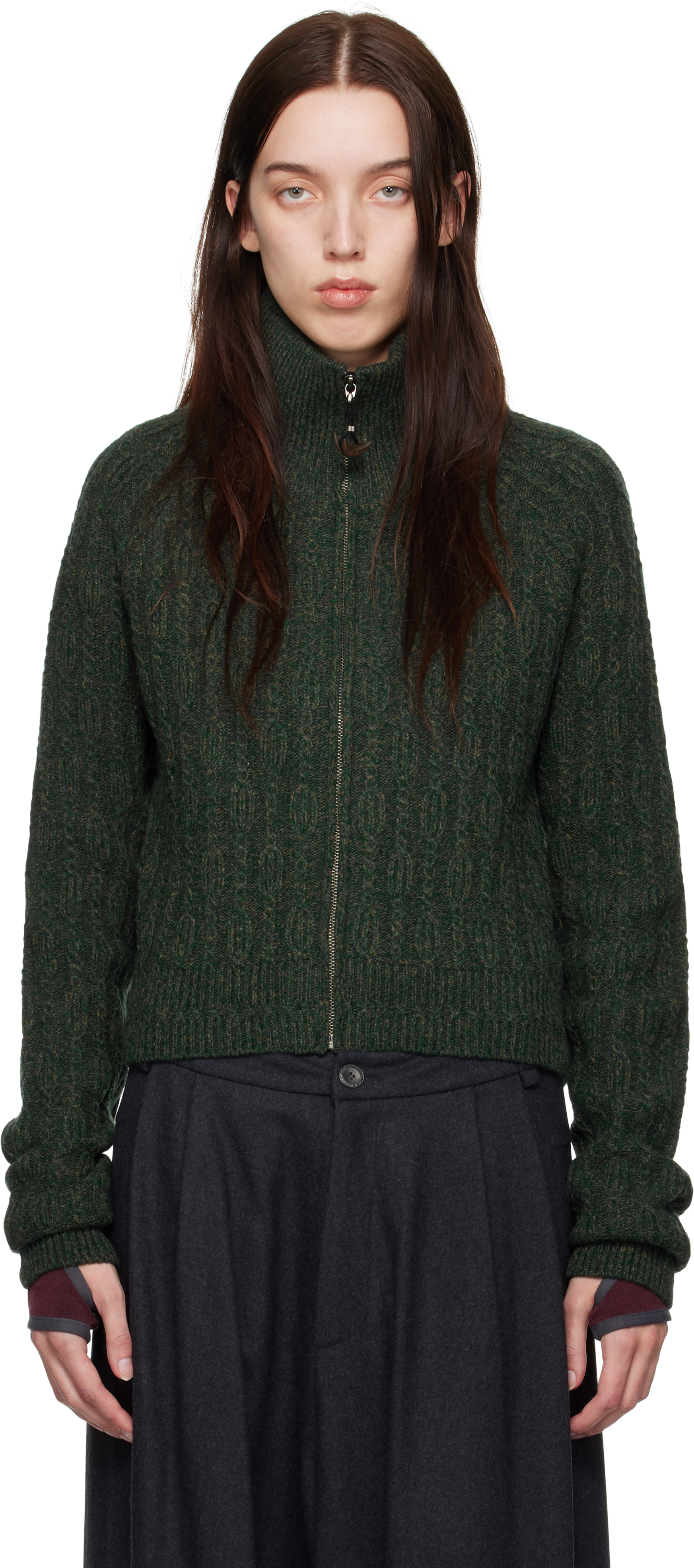 Зеленый укороченный вязаный свитер HYEIN SEO
Зеленый укороченный вязаный свитер HYEIN SEO