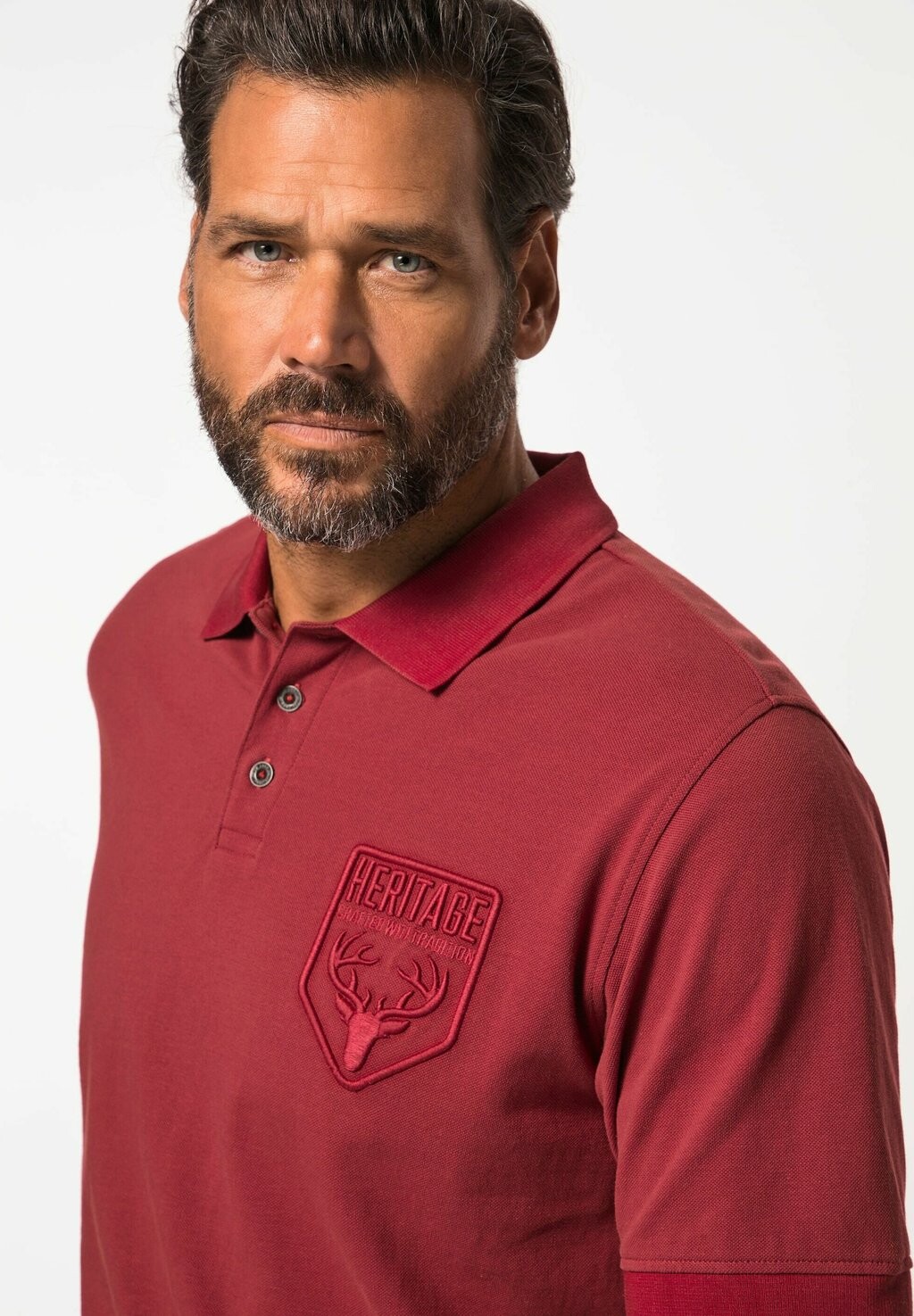 Рубашка поло TRADITIONAL SHORT SLEEVE EMBROIDERY UP TO 8 XL JP1880, красный 
Рубашка поло TRADITIONAL SHORT SLEEVE EMBROIDERY UP TO 8 XL JP1880, красный