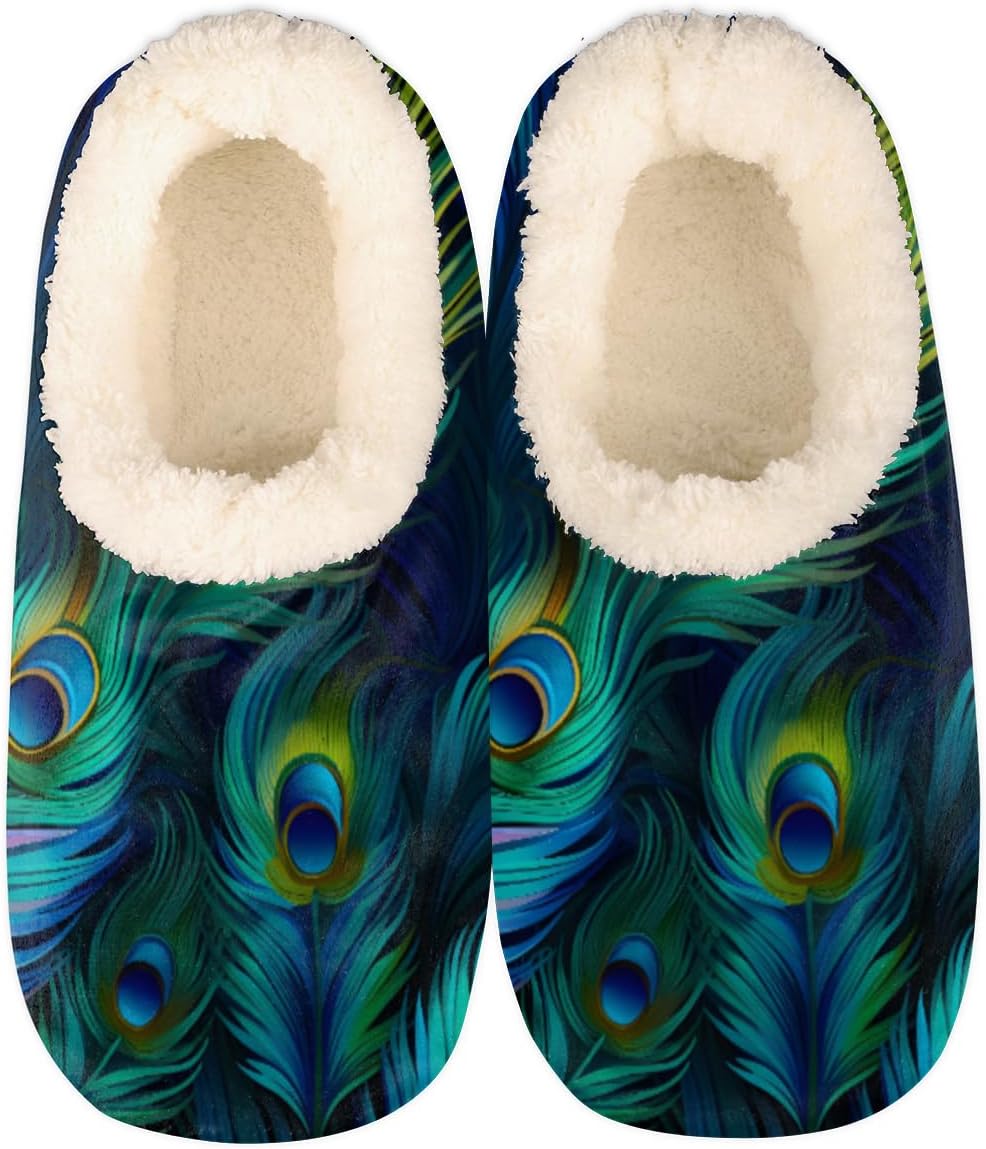 Мягкие домашние тапочки для женщин и мужчин, с противоскользящей флисовой подкладкой и рисунком павлина, домашние тапочки для спальни с плюшевой подкладкой, теплые тапочки с павлиньими перьями Pardick, мультиколор
Мягкие домашние тапочки для женщин и мужчин, с противоскользящей флисовой подкладкой и рисунком павлина, домашние тапочки для спальни с плюшевой подкладкой, теплые тапочки с павлиньими перьями Pardick, мультиколор