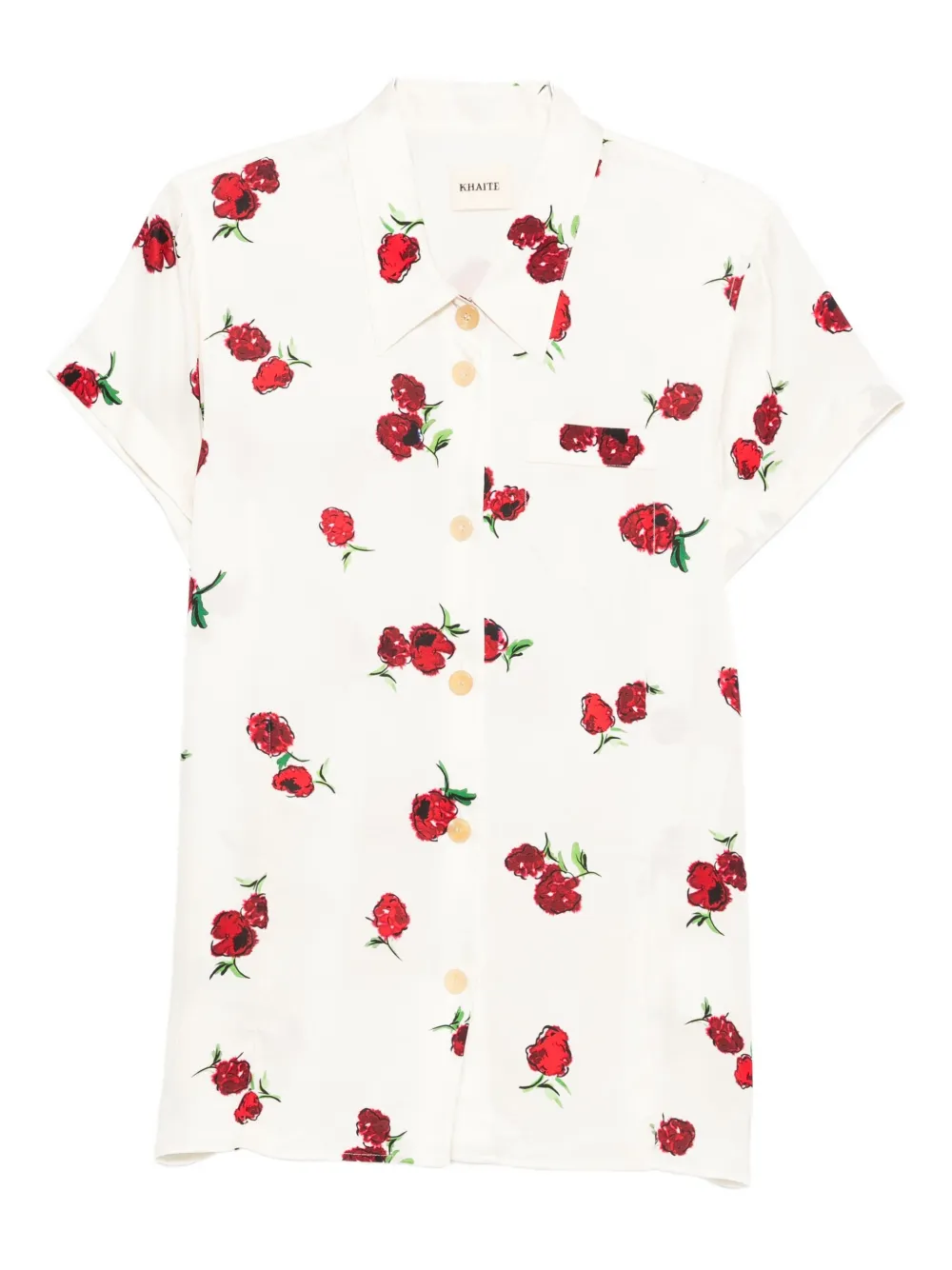 Рубашка с цветочным принтом Khaite, нейтральный
Рубашка с цветочным принтом Khaite, нейтральный