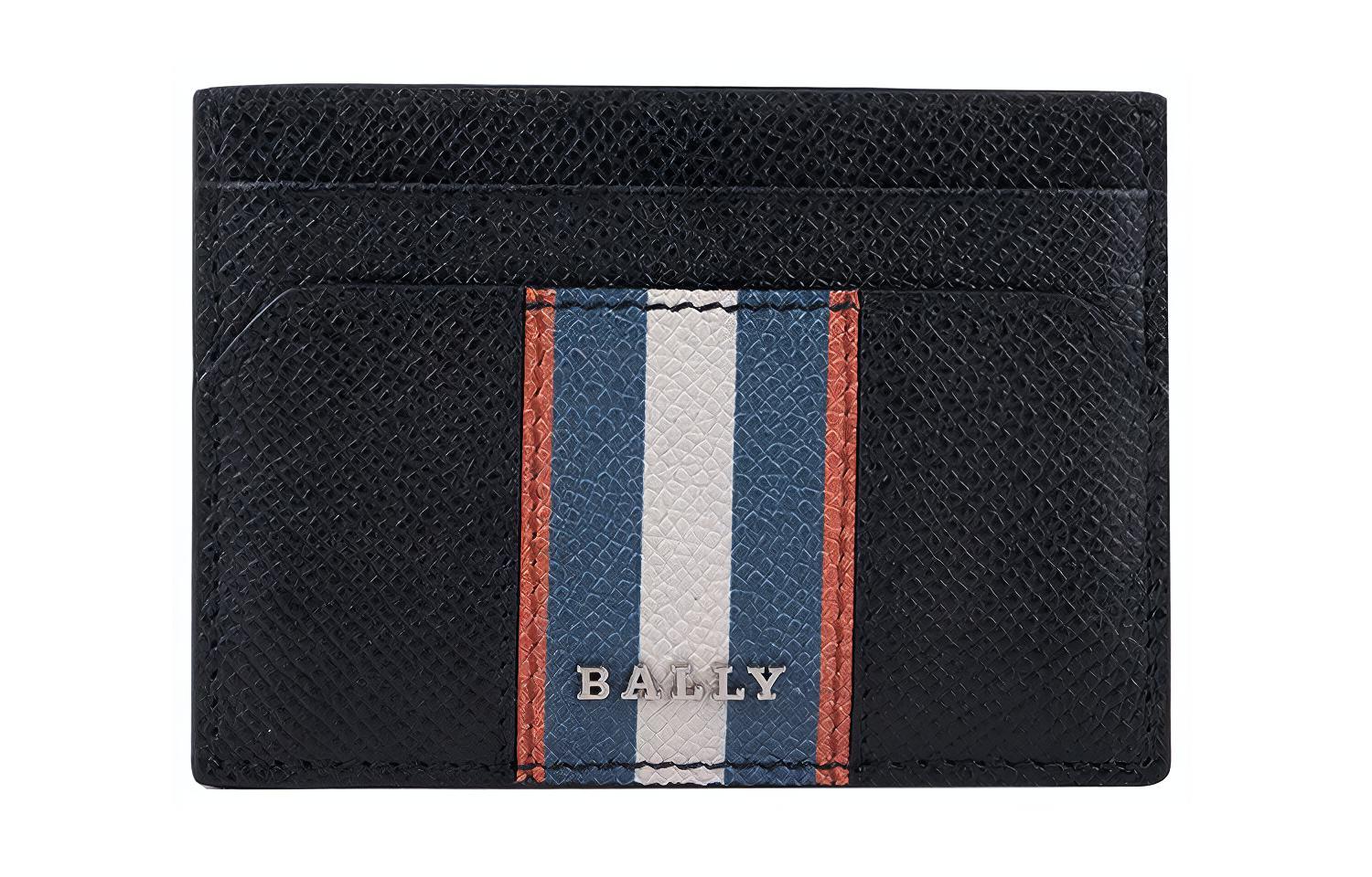 BALLY Многоцветный кожаный картхолдер миниатюрный мужской черный синий 
BALLY Многоцветный кожаный картхолдер миниатюрный мужской черный синий