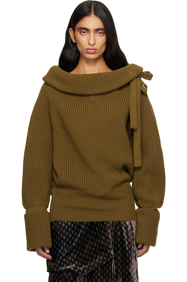 Водолазка на завязках Dries Van Noten, хаки
Водолазка на завязках Dries Van Noten, хаки