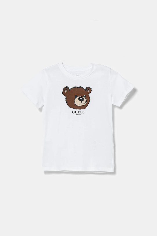 Детская хлопковая футболка Guess, белый
Детская хлопковая футболка Guess, белый