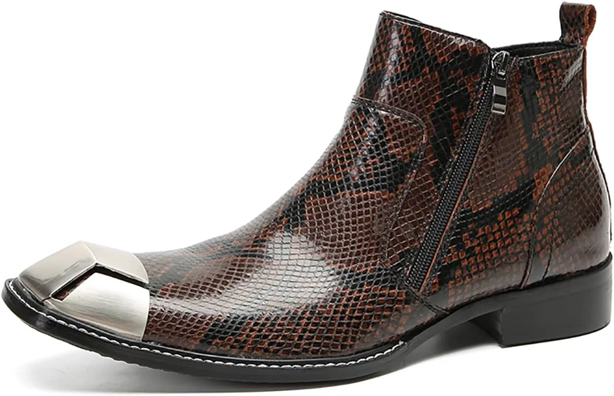 Мужские ботинки Santimon Chelsea, повседневные, для вечеринок, кожаные, с металлическим квадратным носком, с двойной молнией, ковбойские ботинки для мужчин, модные западные ботинки Чакка, коричневый
Мужские ботинки Santimon Chelsea, повседневные, для вечеринок, кожаные, с металлическим квадратным носком, с двойной молнией, ковбойские ботинки для мужчин, модные западные ботинки Чакка, коричневый