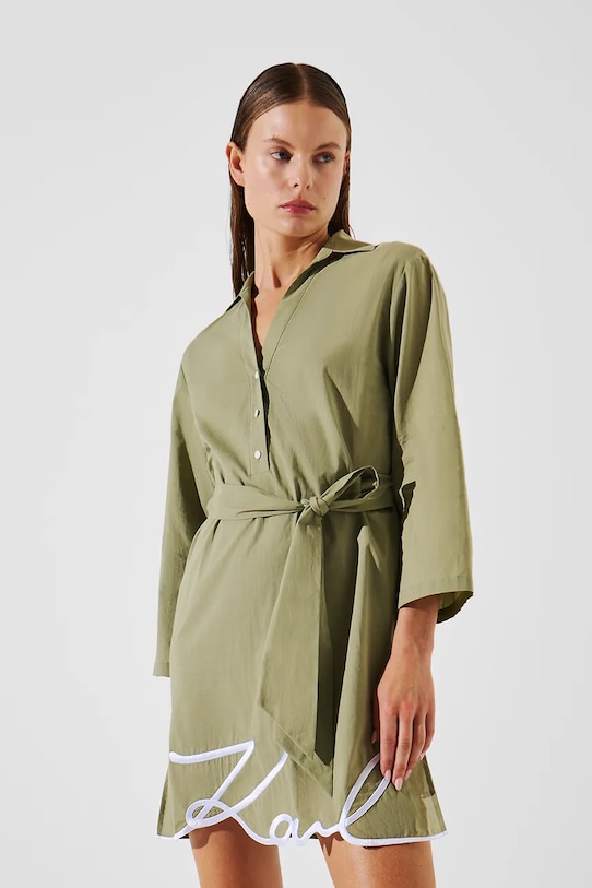 Хлопковое платье Karl Lagerfeld, зеленый
Хлопковое платье Karl Lagerfeld, зеленый