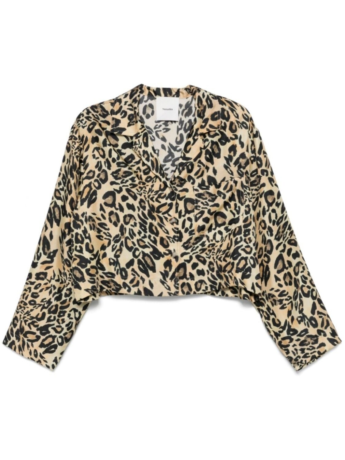 Nanushka укороченная рубашка с длинными рукавами, нейтральный цвет
Nanushka укороченная рубашка с длинными рукавами, нейтральный цвет