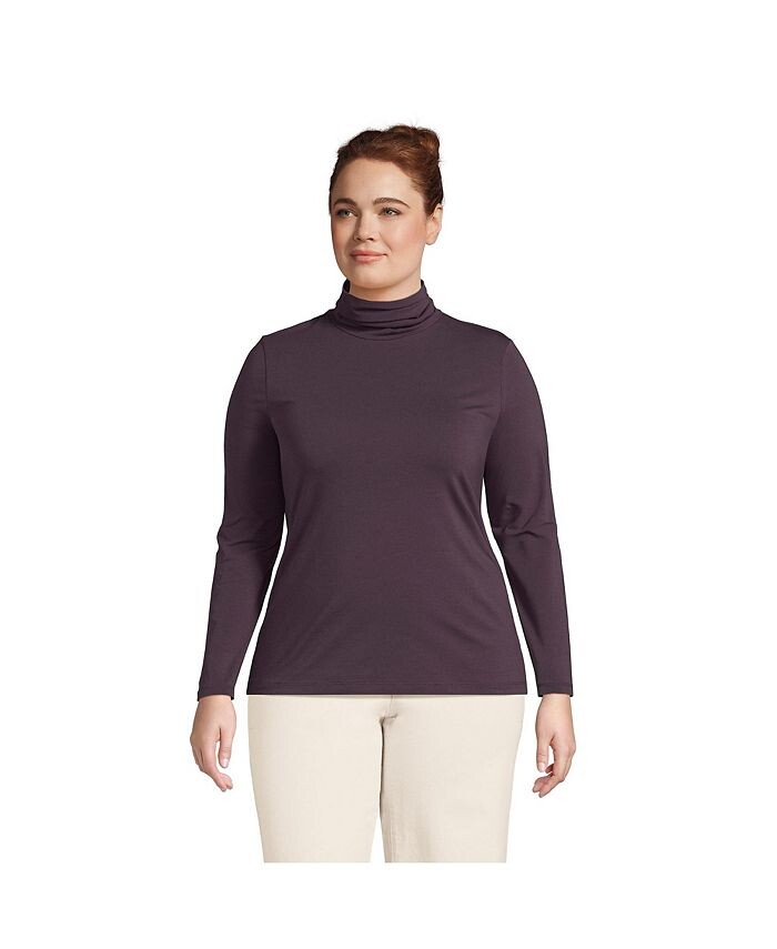 Женская легкая приталенная футболка больших размеров с высоким воротником и длинными рукавами Lands' End, цвет Black currant
Женская легкая приталенная футболка больших размеров с высоким воротником и длинными рукавами Lands' End, цвет Black currant