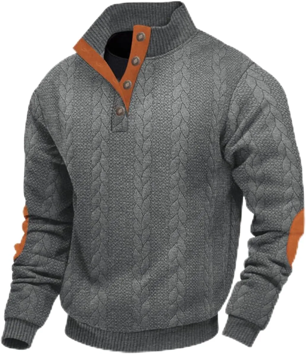 Свитер мужской с высоким воротником и налокотниками DianSCJ
Свитер мужской с высоким воротником и налокотниками DianSCJ