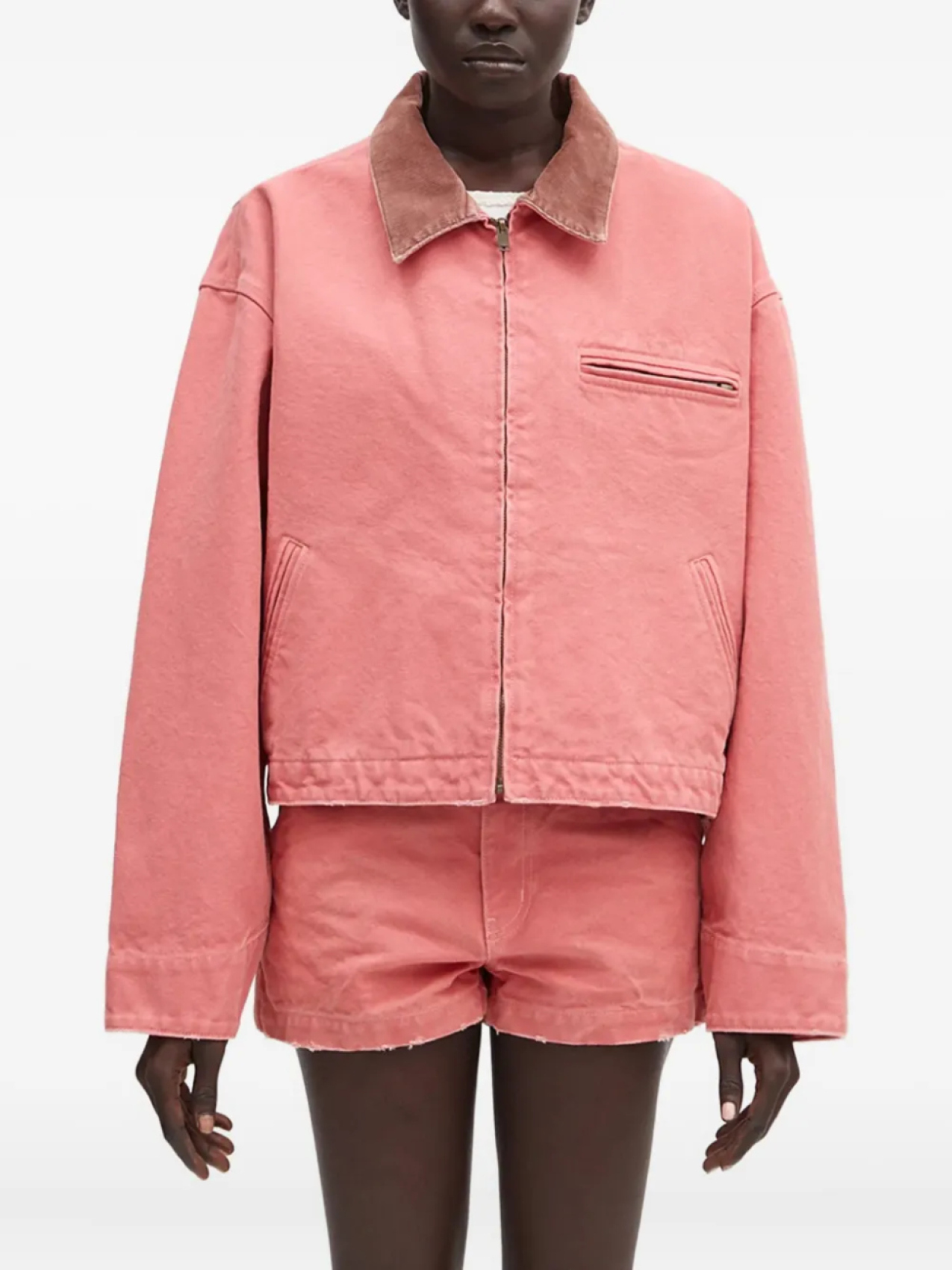 Куртка AMBUSH с вельветовым воротником и застежкой-молнией, розовый
Куртка AMBUSH с вельветовым воротником и застежкой-молнией, розовый