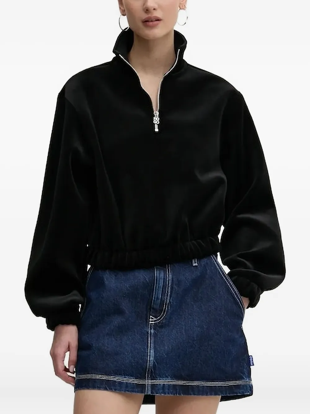 Свитер на молнии HUGO, черный
Свитер на молнии HUGO, черный