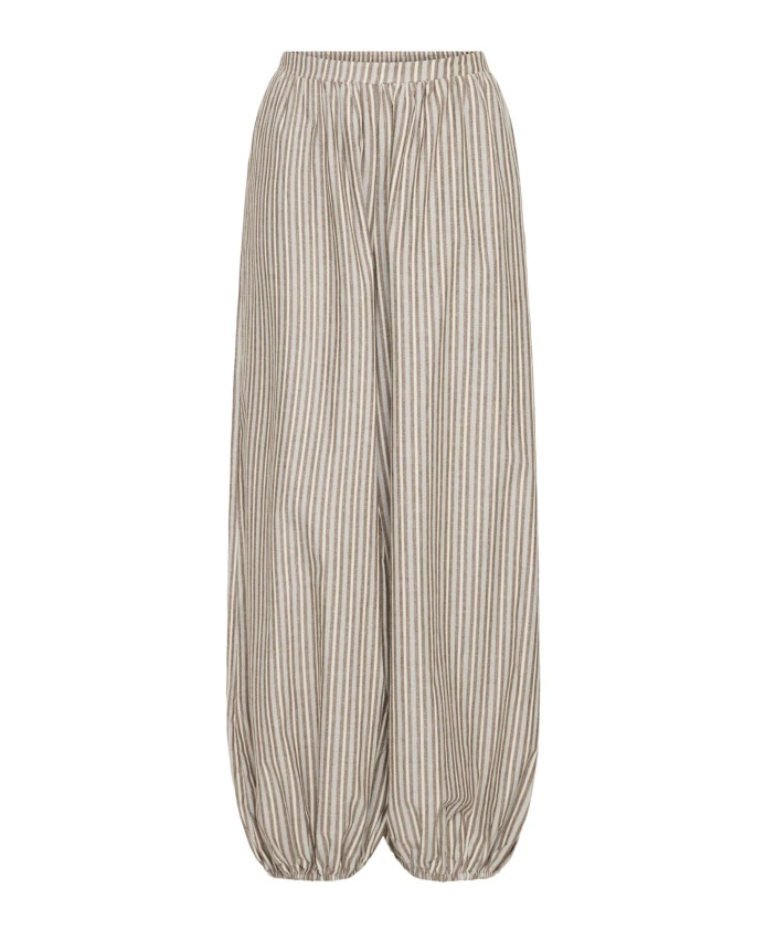 Брюки в полоску с эластичным поясом, свинцово-коричневый/кремовый. Ichi, бежевый
Брюки в полоску с эластичным поясом, свинцово-коричневый/кремовый. Ichi, бежевый