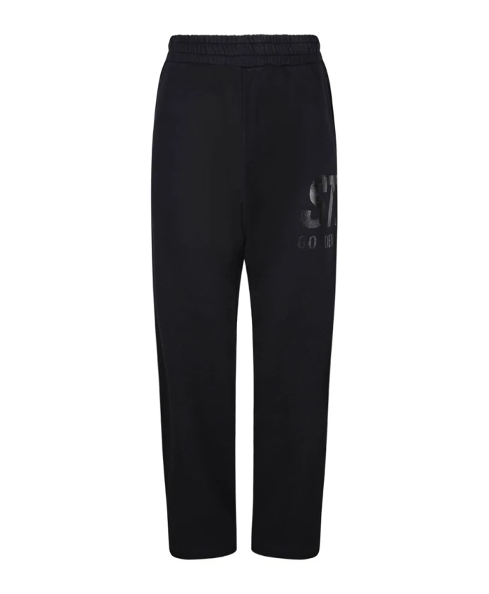 Черные спортивные штаны с логотипом и эластичным поясом Golden Goose, черный
Черные спортивные штаны с логотипом и эластичным поясом Golden Goose, черный