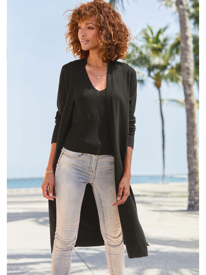 Кардиган LASCANA, черный
Кардиган LASCANA, черный