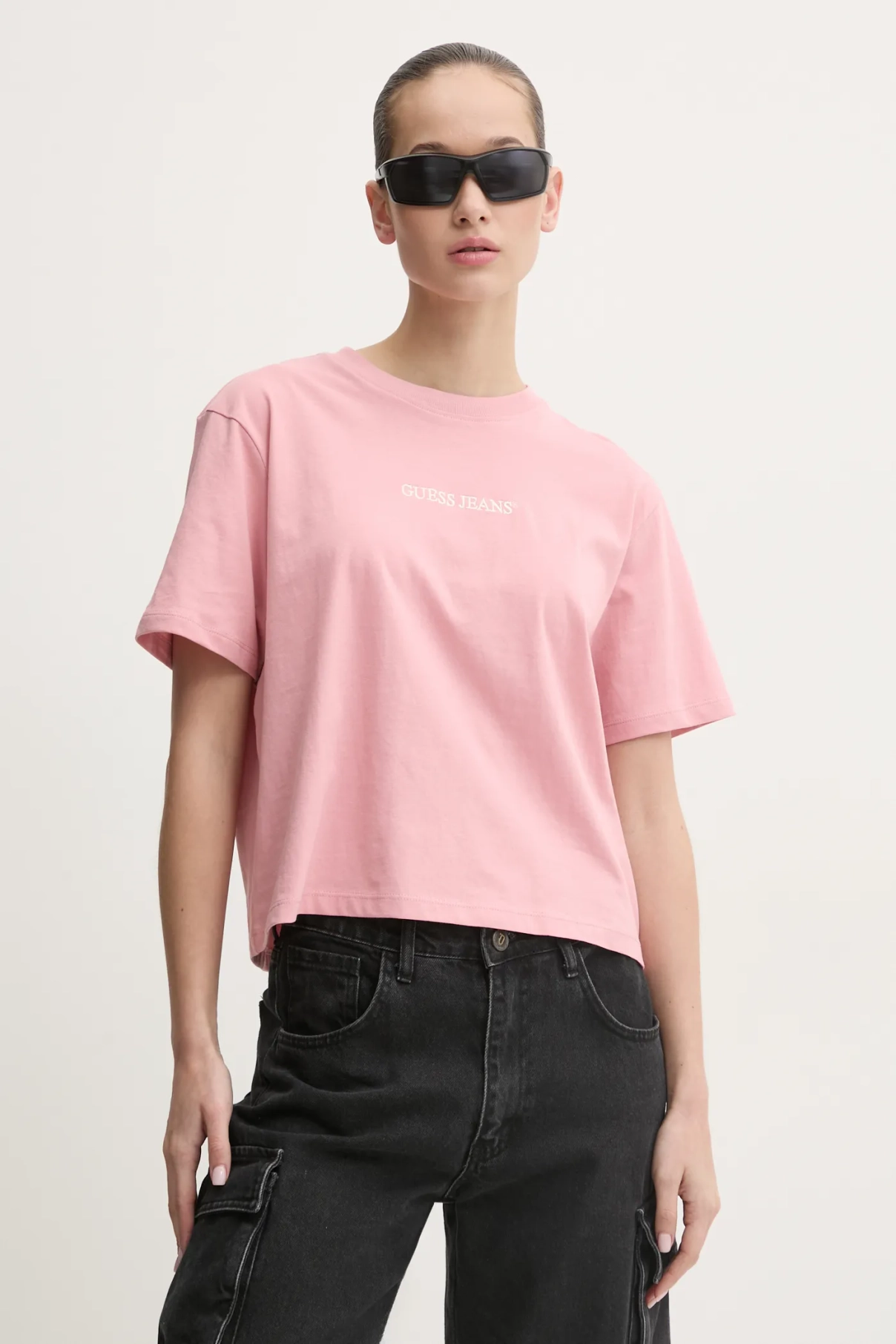 Хлопковая футболка Guess Jeans, розовый
Хлопковая футболка Guess Jeans, розовый