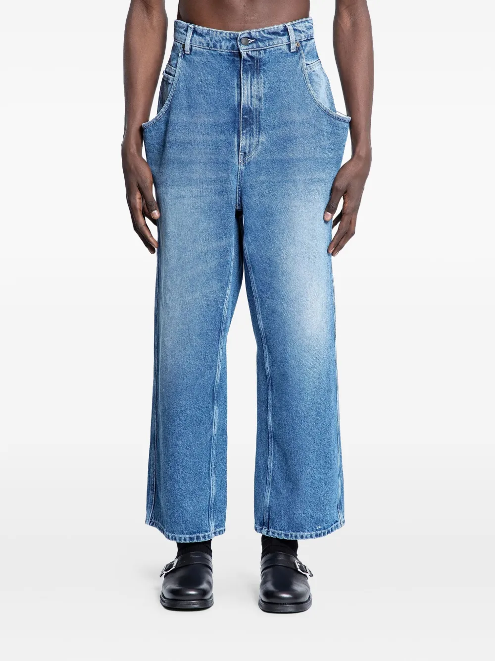 Драпированные джинсы с пятью карманами Hed Mayner, синий
Драпированные джинсы с пятью карманами Hed Mayner, синий