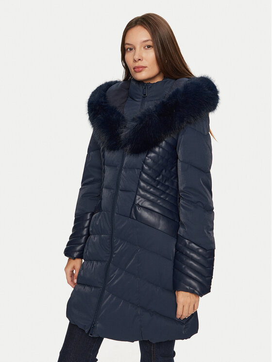 Пуховик стандартного кроя Guess, синий
Пуховик стандартного кроя Guess, синий