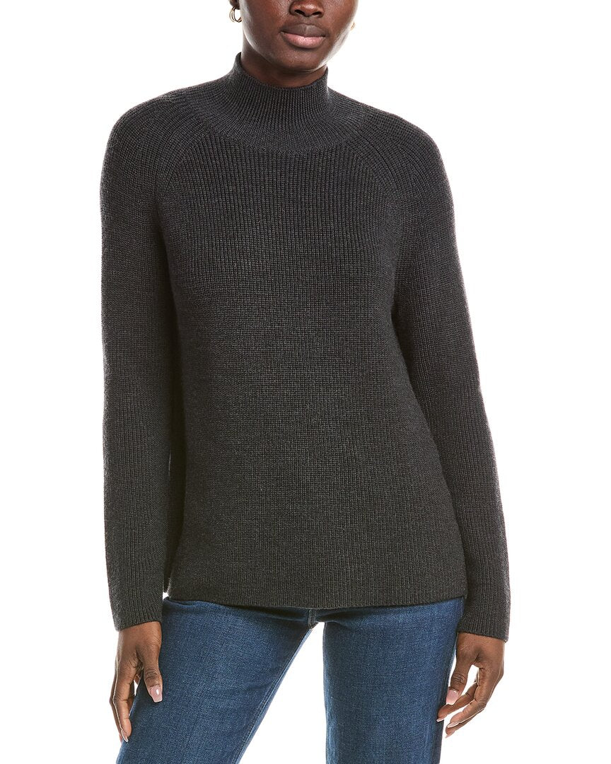 Шерстяной свитер с высоким воротом EILEEN FISHER, Charcoal 
Шерстяной свитер с высоким воротом EILEEN FISHER, Charcoal